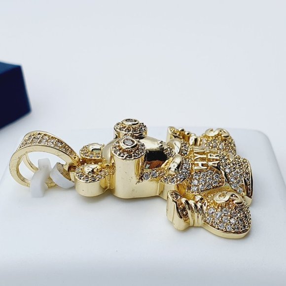 "14K Gold Plated Cubic Zircon Pendant, INUS1BR224 - Picture 8 of 9